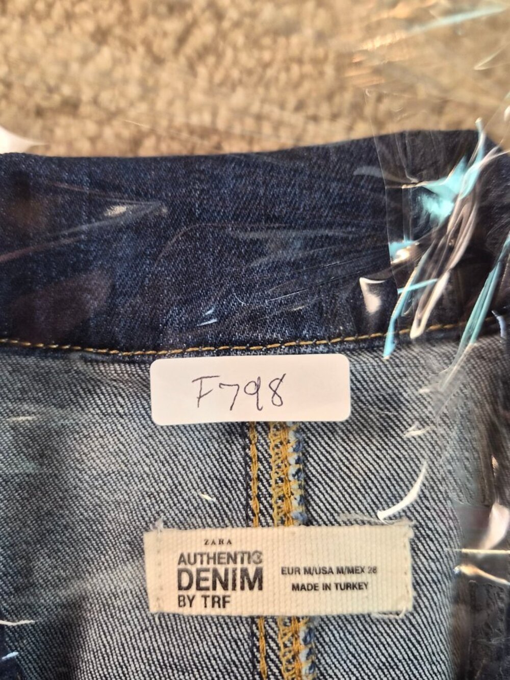 Zara Dark Blue Denim Mini Dress - Picture 13 of 13